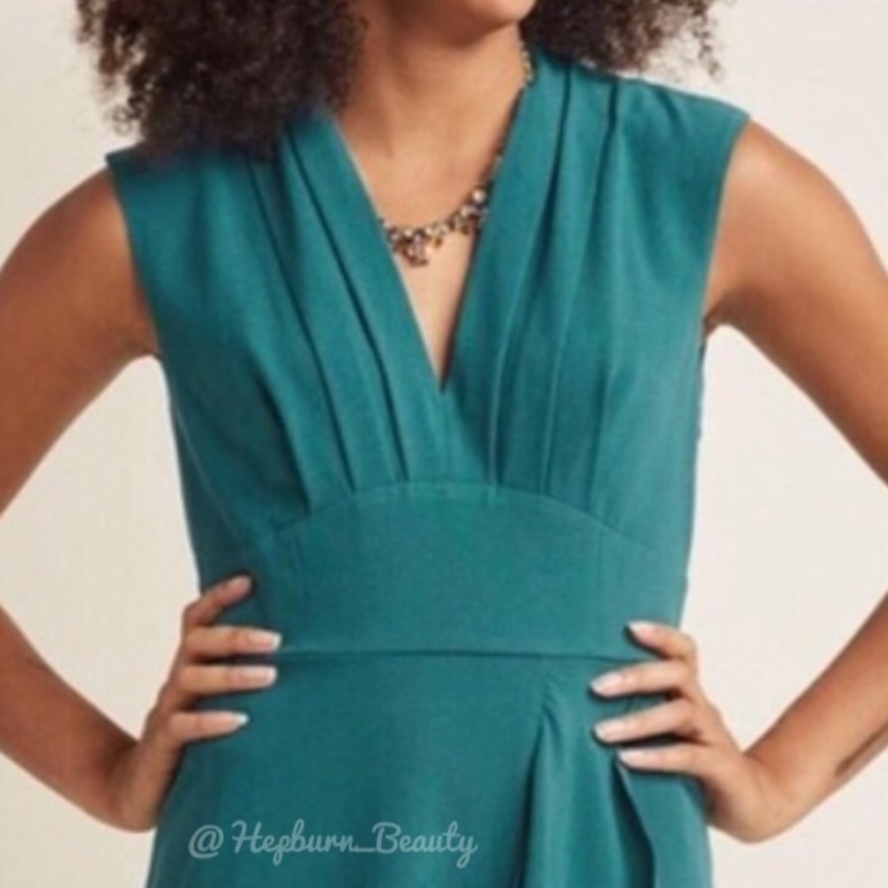 NEW ModCloth Teal Ruffle Dress - Picture 4 of 8